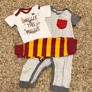 Magical Kids Bodysuit Set - Red, Yellow, Gray